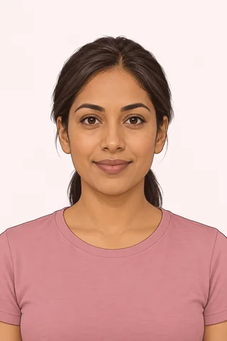 AI framing example: head and shoulders facing the camera